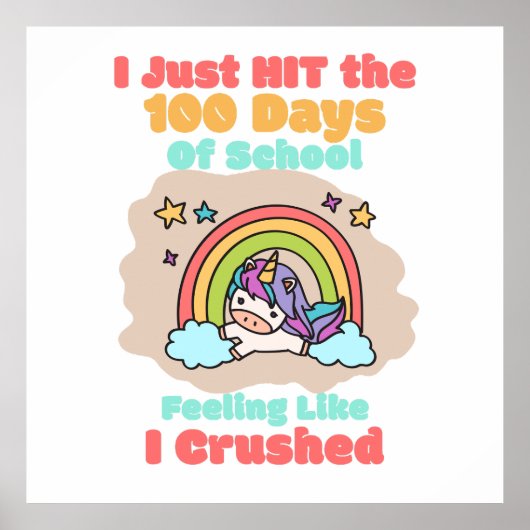 100日学校、私は100日を打ち、粉砕した ポスター (正面)