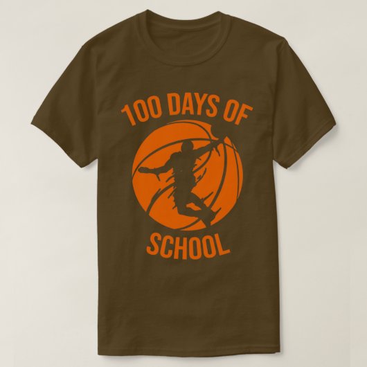 100日学生少年ガールズバスケットボール100日O Tシャツ (デザイン正面)