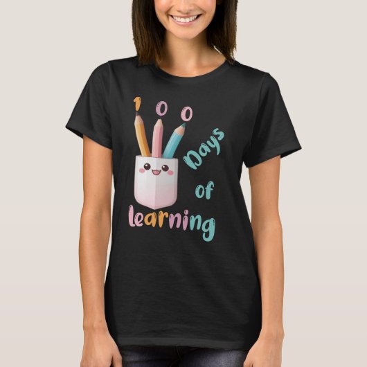 100日学、先生 Tシャツ (正面)