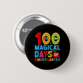 100日幼稚園ハッピースクール100日目 缶バッジ (正面&裏面)