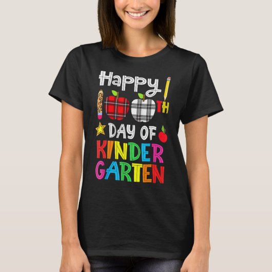 100日幼稚園ハッピースクール100日目 Tシャツ (正面)