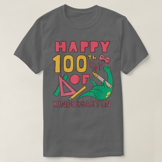 100日幼稚園Tシャツ100日目 Tシャツ (デザイン正面)
