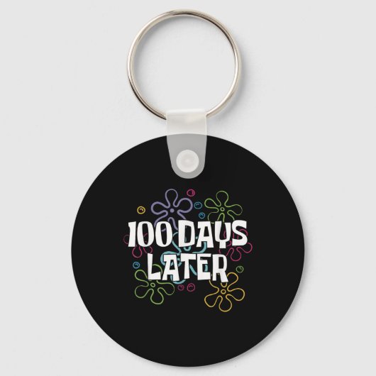 100日後のシャツ100日の学校先生 キーホルダー (正面)