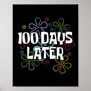 100日後のシャツ100日の学校先生 ポスター