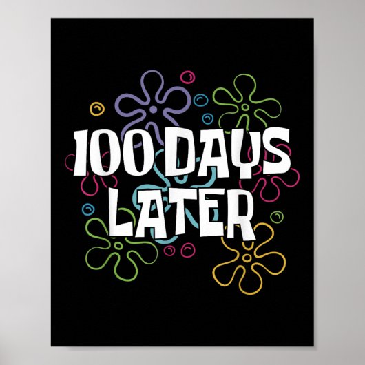 100日後のシャツ100日の学校先生 ポスター (正面)
