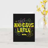 100日後の先生と100日目の カード (黄色い花)