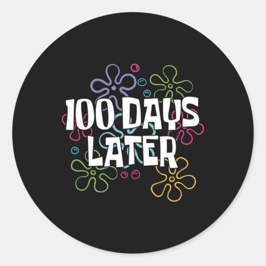 100日後ハッピー100日の学校Re ラウンドシール (正面)