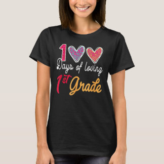 100日愛する1年生100日の学校T Tシャツ