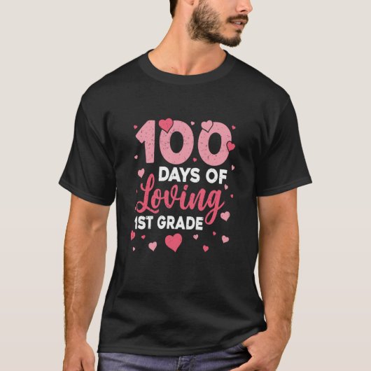 100日愛する1年生100日の学校T Tシャツ (正面)