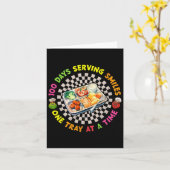 100日提供スマイル1枚のトレイ一度ランチL カード (黄色い花)