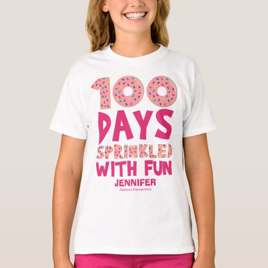 100日散策おもしろい100日の学校 Tシャツ (正面)
