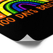 100日明るいおもしろい先生100日目 ポスター (角)