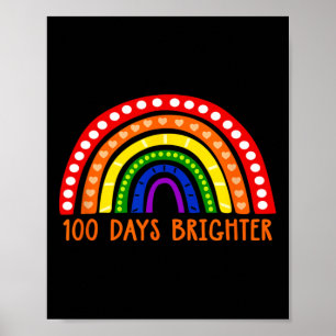 100日明るいおもしろい先生100日目 ポスター