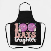 100日明るいディスコボール学校の100日目 エプロン (正面)