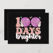 100日明るいディスコボール学校の100日目 ポストカード (正面/裏面)