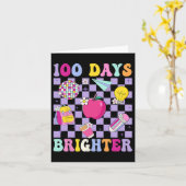 100日明るいレトロディスコ100日目 カード (黄色い花)