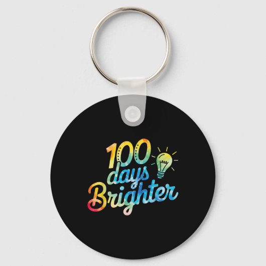 100日明るい先生キッズ100日目 キーホルダー (正面)