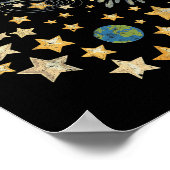 100日明るい子供100日学校の星 ポスター (角)