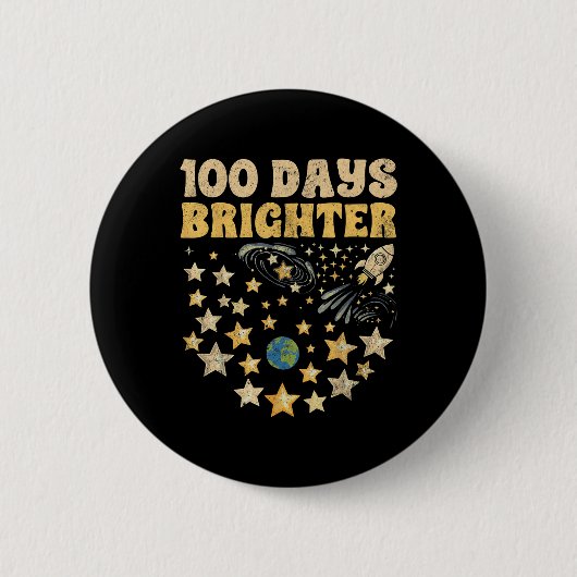 100日明るい子供100日学校の星 缶バッジ (正面)