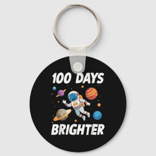 100日明るい宇宙宇宙飛行士100日目 キーホルダー