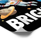 100日明るい宇宙宇宙飛行士100日目 ポスター (角)