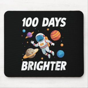 100日明るい宇宙宇宙飛行士100日目 マウスパッド