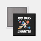 100日明るい宇宙宇宙飛行士100日目 マグネット (正面/裏面)