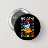 100日明るい宇宙宇宙飛行士100日目 缶バッジ (正面&裏面)