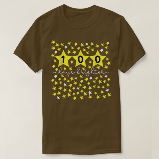 100日明るい星100日スクールコスム Tシャツ (デザイン正面)