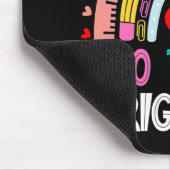 100日明るい虹100th Day of School Teac マウスパッド (コーナー)