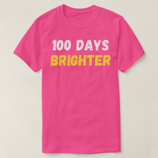 100日明るい100学校の日 Tシャツ (デザイン正面)