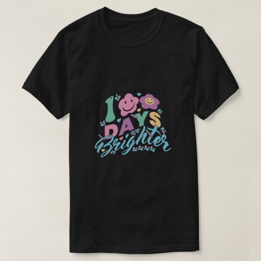 100日明るい100日ロード Tシャツ (デザイン正面)