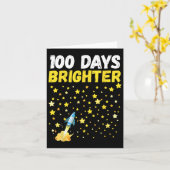 100日明るい100日目のスクールスターズのロケット カード (黄色い花)