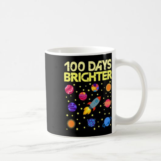 100日明るい100日目のスクールスターズのロケット コーヒーマグカップ (右)