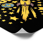 100日明るい100日目のスクールスターズのロケット ポスター (角)