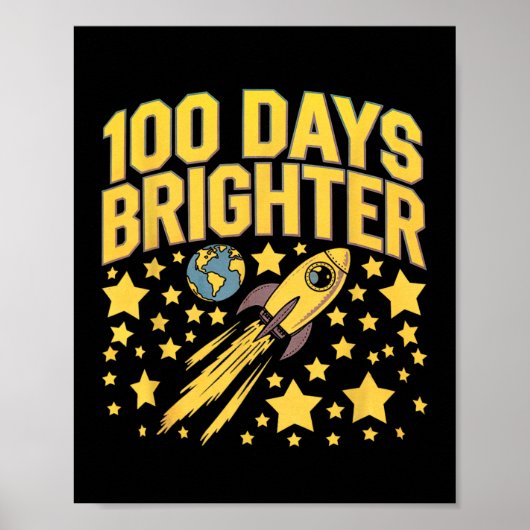 100日明るい100日目のスクールスターズのロケット ポスター (正面)