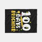 100日明るい100日目の学校100日 フリースブランケット (正面(横))
