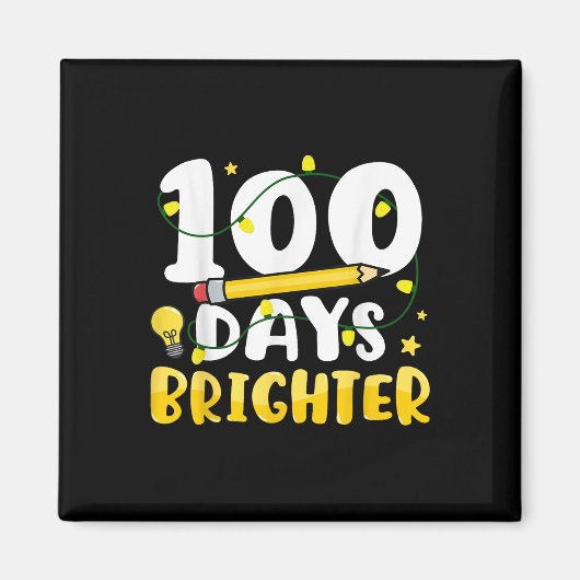 100日明るい100日目の学校100日 マグネット (正面)