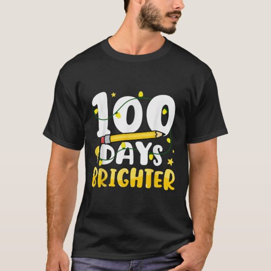 100日明るい100日目の学校100日 Tシャツ (正面)