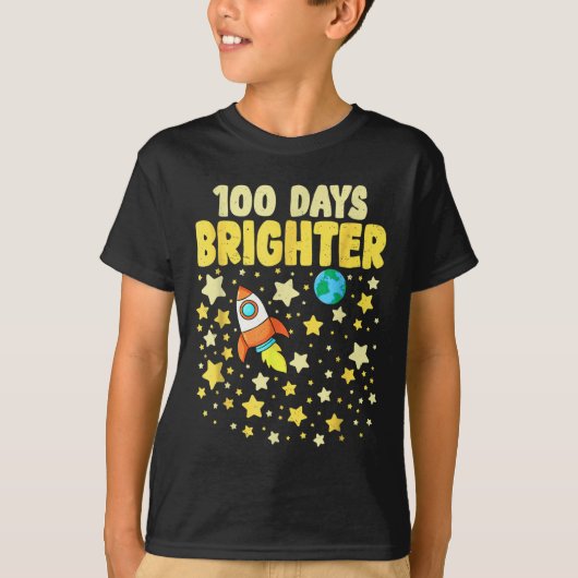 100日明るい100日目の宇宙飛行士 Tシャツ (正面)