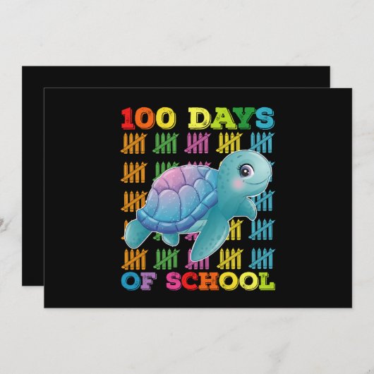 100日校亀先生生 招待状 (正面/裏面)