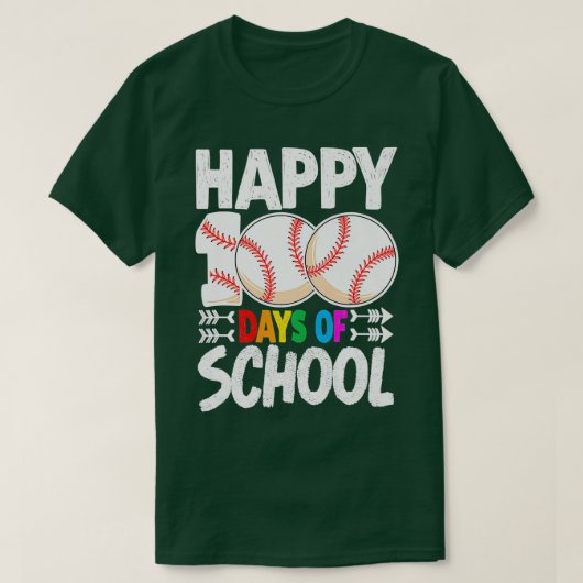 100日校野球先生キッズ100日目 Tシャツ (デザイン正面)