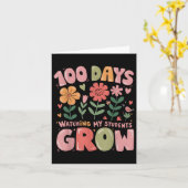 100日栽培レトロ花先生100日目 カード (黄色い花)