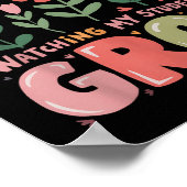 100日栽培レトロ花先生100日目 ポスター (角)