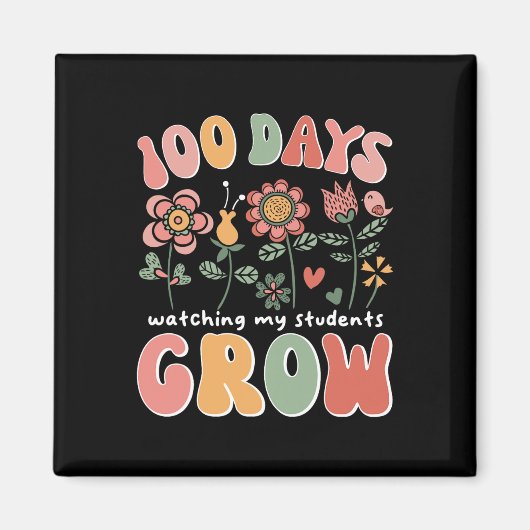 100日栽培Boho花先生100日目 マグネット (正面)
