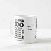 100日生き残ったマグカップ コーヒーマグカップ (正面左)
