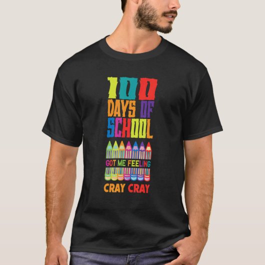 100日登校で気が狂いそうな先生 Tシャツ (正面)