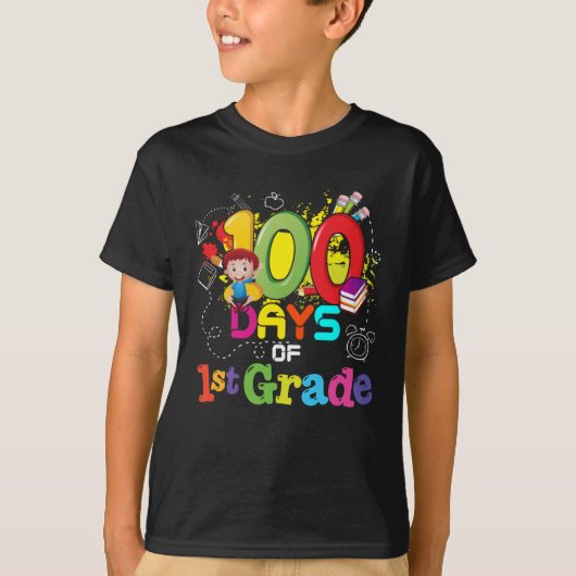 100日登校記念1年生Tシャツ Tシャツ (正面)