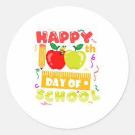 100日登校記念 ラウンドシール