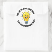 100日登校記念　学生クラスTシャツ ラウンドシール (バッグ)